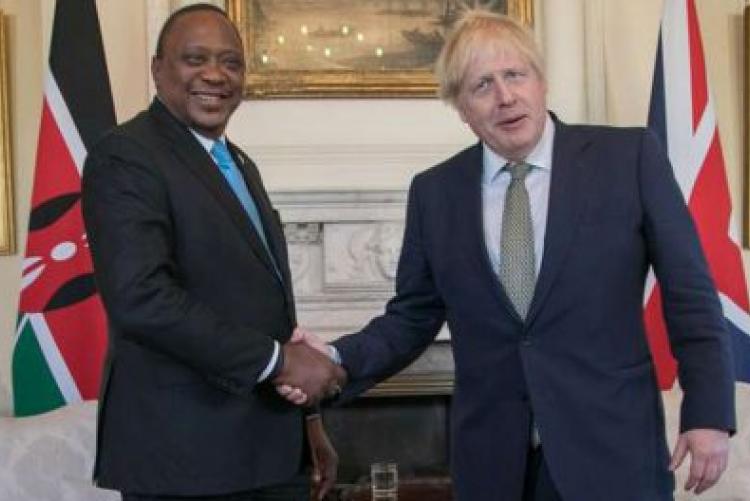 President Kenyatta with UK PM Boris Johnson